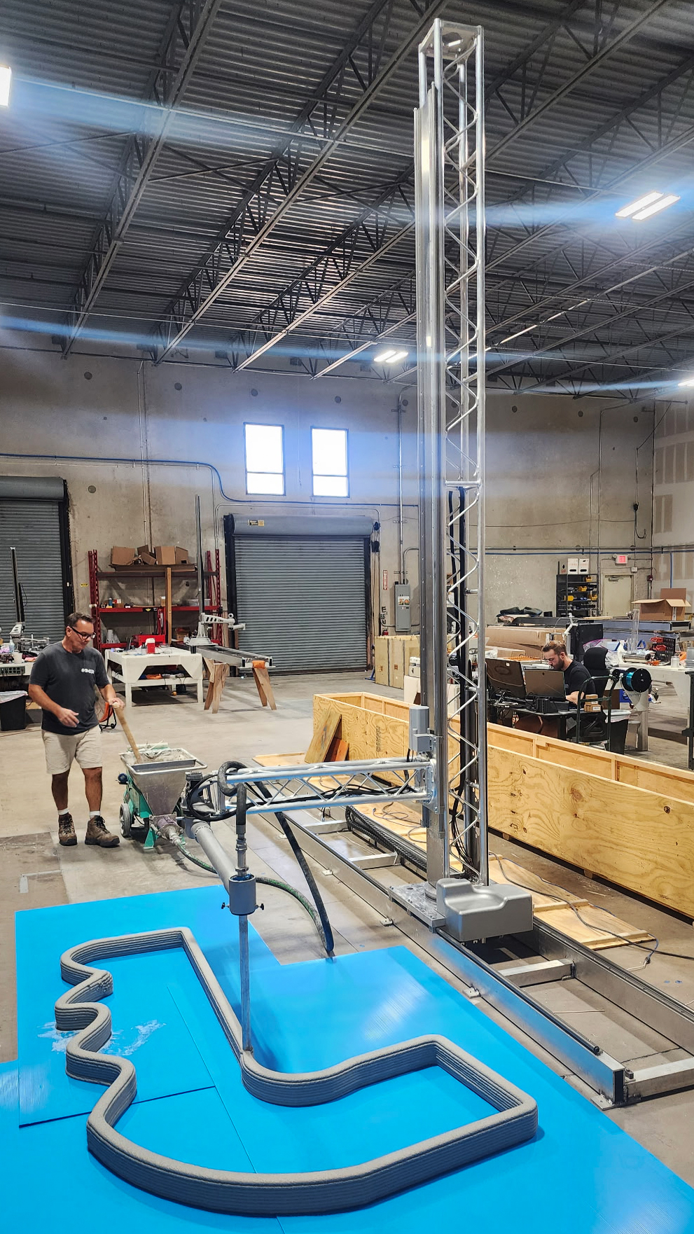 Scara HD cement/concrete 3d printer by 3dpotter